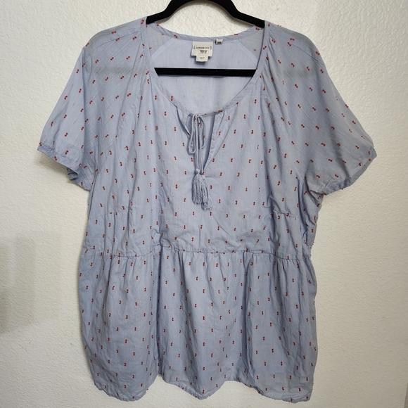 Junarose Embroidered Tie Top Women's Size 18 - Picture 1 of 8
